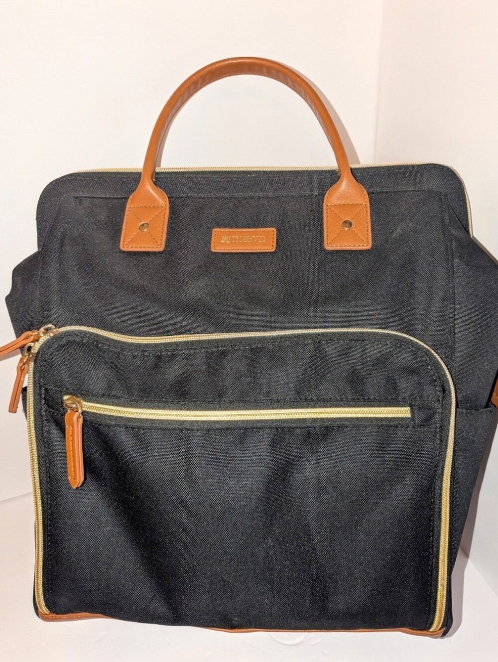 Maevn Ready 2 Go Black Bookbag Backpack Carryon with Mini Lap Desk VERY CLEAN